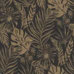 Rasch Nantucket Leaves Black & Gold Wallpaper 215533