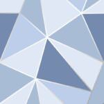 Fine Decor Apex Geometric Rose Blue Wallpaper FD41992